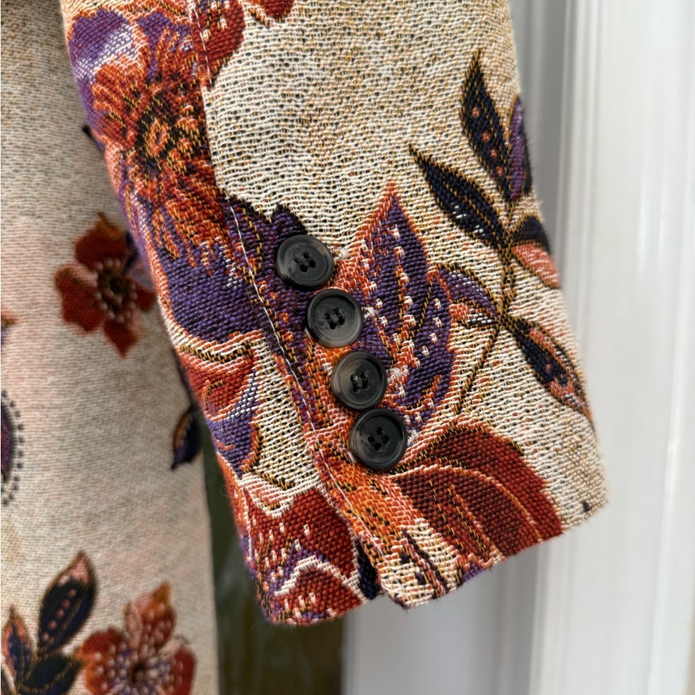 SMYTHE Peaked Lapel Floral Tapestry Coat BNWT - 6 - Picture 11 of 13